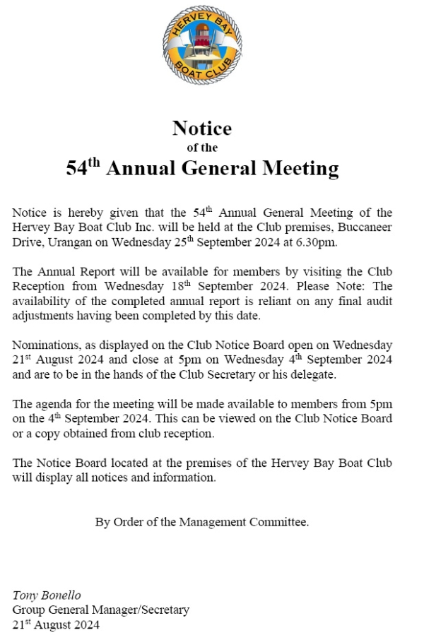 Notice of Annual general Meeting 2024