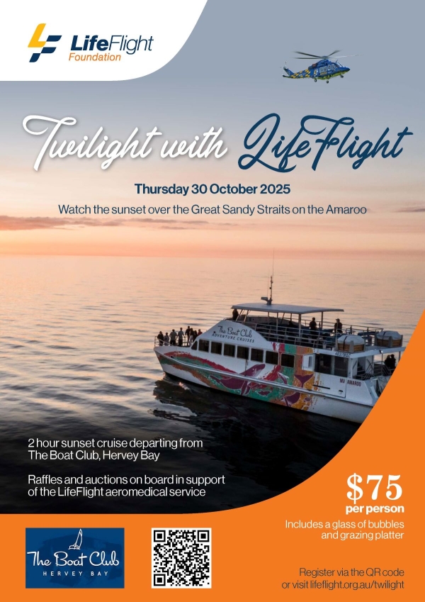 WEB Life Flight Twilight Cruise Boat Club Amaroo OCT 2025