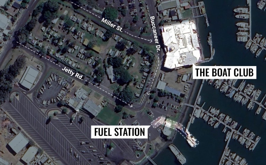 boat club fuel station map